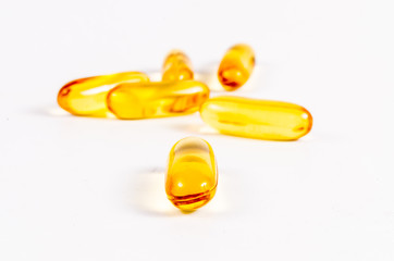 Fish oil isolated on white background