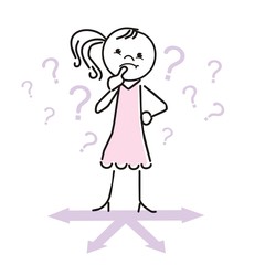 Mädchen beim Nachdenken