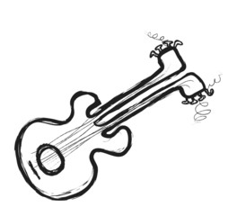 Obraz premium doodle guitar