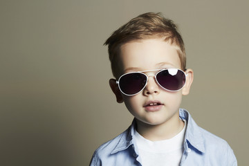 child in sunglasses.stylish little boy.fashion child