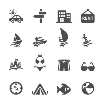 travel and vacation icon set 2, vector eps10