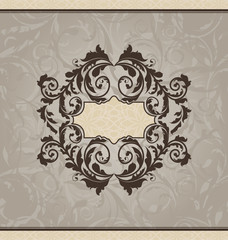 Revival ornamental card or invitation