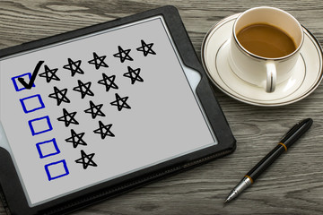 five star rating concept