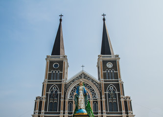Fototapeta na wymiar Cathedral of Mary Immaculate Conception, Chanthaburi.