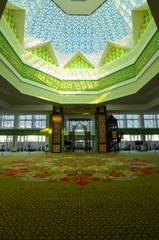 Interior of Cyberjaya Mosque in Cyberjaya, Malaysia