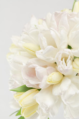 Pastel tulip wedding bouquet
