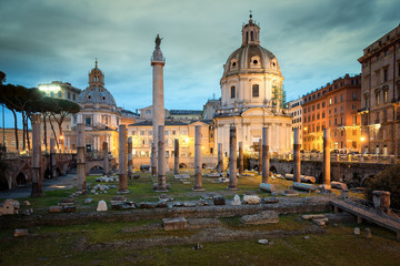 Fototapeta na wymiar Trajan's column Rome - Italy.