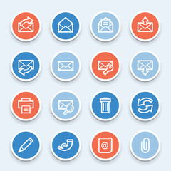 Email web icons set