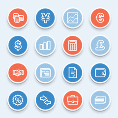 Finance web icons set