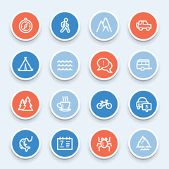 Fototapeta premium Travel web icons set