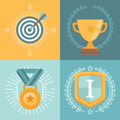 Vector achievement badges