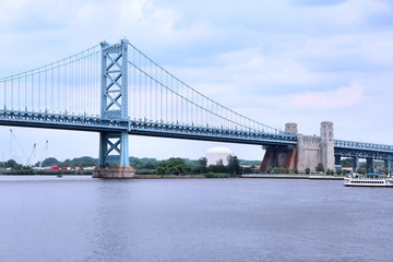 Fototapeta na wymiar Ben Franklin bridge, Philadelphia