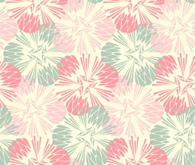 Fototapete Rund Stylish floral seamless pattern © antuanetto