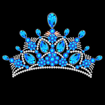 crown tiara women with glittering precious stones