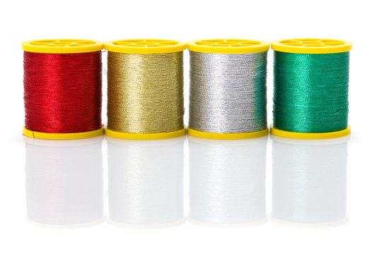 Colorful metallic threads