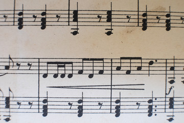 Fototapeta premium Altes Notenblatt
