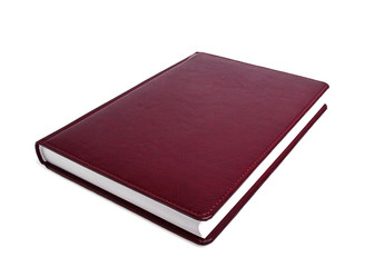Red book on a white background