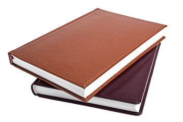 Colorful books on a white background