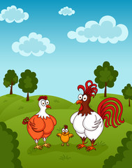 Funny chickens