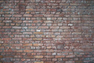 Old vintage grunge urban street rusty brickwall background