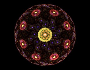 fractal radial pattern on the subject of science