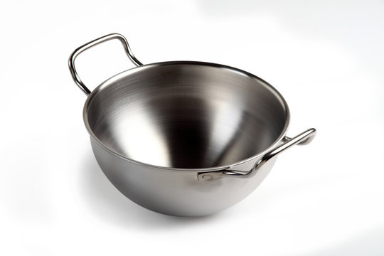 steel pot with two handles