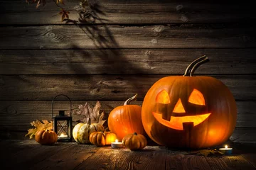 Deurstickers Halloween Pumpkins © Alexander Raths