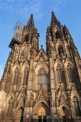 Dom church. Cologne Cathedral. Catholic Gothic cathedral