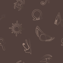Seamless background with Egyptian symbols for your design
