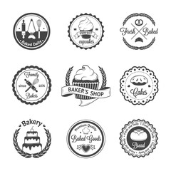 Fototapeta premium Vintage bakery badges, labels and logos