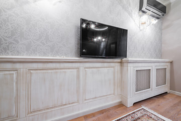 Modern dresser furniture in living room interior