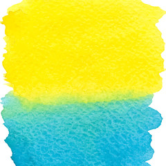 Naklejka premium yellow and blue watercolor squarer background