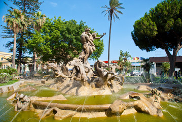 Fountain of Proserpine, Catania (Catania) Sicily.
