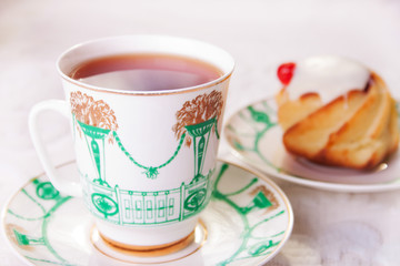 Hot Tea and Cheese Cake