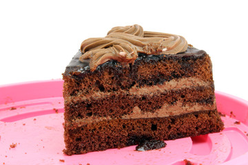 Piece of chocolate cake