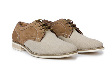 Male shoes isolated on white background