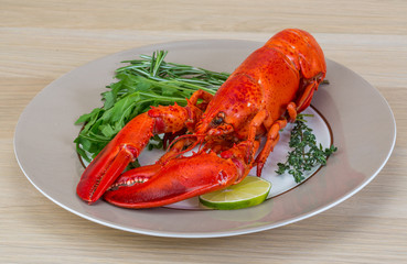 Boiled lobster