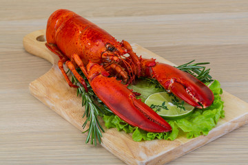 Boiled lobster