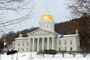 Vermont State House in winter, Montpelier, Vermont