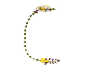 Naklejka premium Letter C - flower alphabet isolated
