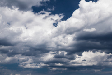 Cloudy sky over the sea