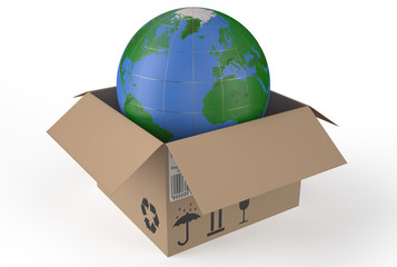 Earth in box