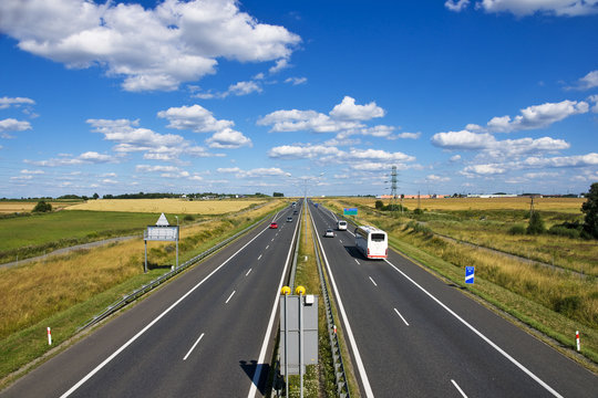 Polish motorway  A4  near Gliwice