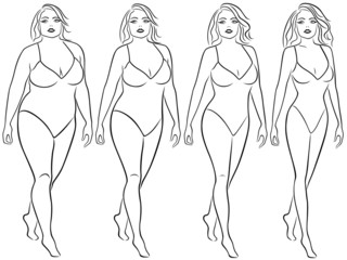 Woman on the way to lose weight