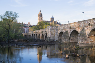 bridge leading to the Cathedral in Salamanca