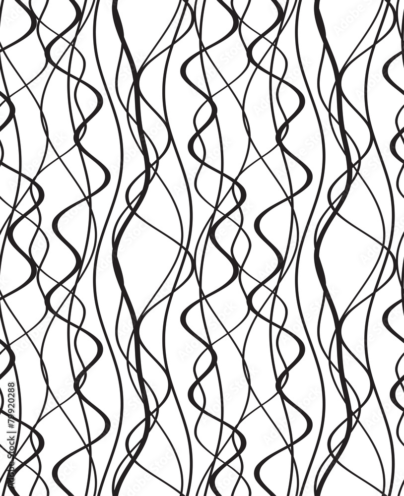 Poster seamless pattern with curve lines.