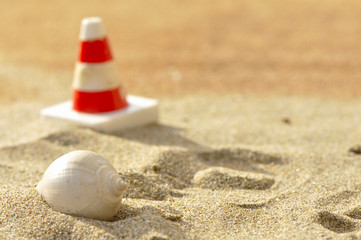 Obraz premium Les dangers à la plage