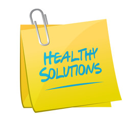 healthy solutions memo post illustration design