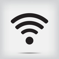 Wi fi icon on a gray background vector