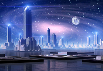 Futuristic Alien City - Computer Artwork © diversepixel